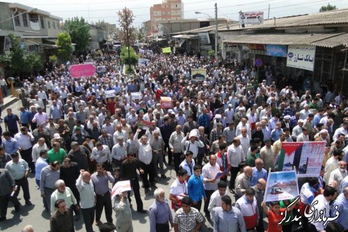 راهپیمایی ضد صهیونیستی مردم بندرگز در روز قدس برگزار شد