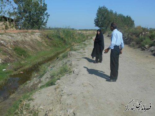 بازدید بخشدار مرکزی از رودخانه های روستای محمد آباد 