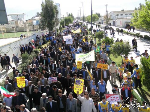 راهپیمایی 13 آبان در بندرگز شد