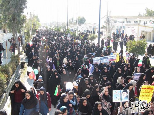 راهپیمایی 22 بهمن در بندرگز ، با حضور گسترده مردم برگزار شد