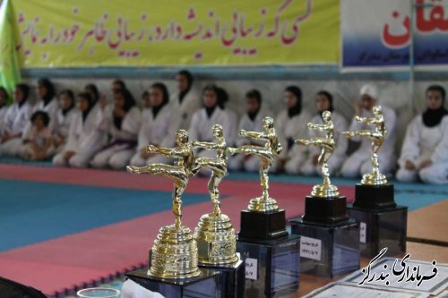 مسابقه کاراته بانوان گلستان در بندرگز برگزار شد