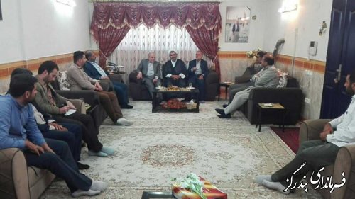 دیدار نمایندگان بعثه مقام معظم رهبری با خانواده شهید منا در بندرگز 