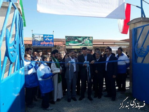 افتتاح پروژه خط دوم انتقال فاضلاب شهر بندرگز به تصفیه خانه 