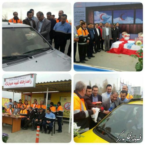 استقبال از اولین مسافران ورودی به استان گلستان توسط فرماندار و مدیران اجرائی شهرستان بندرگز
