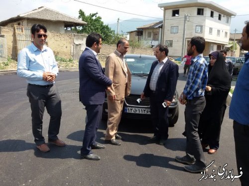 بازدید فرماندار بندرگز از روند اجرای فاز 2 طرح هادی روستای لیوان شرقی توابع بخش نوکنده 