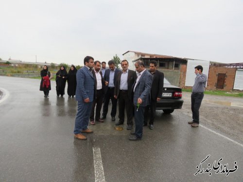بازدید فرماندار بندرگز و مدیرعامل آب و فاضلاب گلستان از فاضلاب مسکن مهر