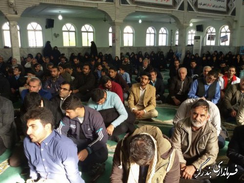 مراسم گرامیداشت ۹ دی با حضور مردم و مسئولان در مسجد جامع بندرگز برگزار شد
