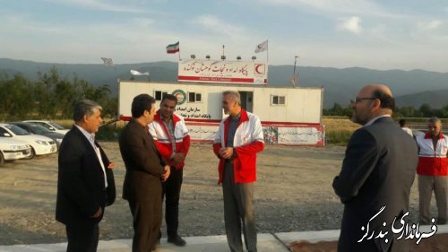 بازدید فرماندار بندرگز و مدیرعامل هلال احمر گلستان از پایگاه امداد و نجات نوکنده