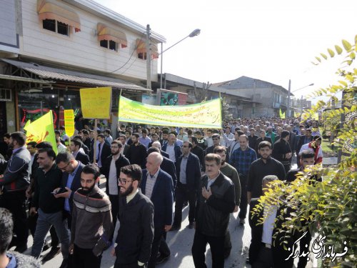 راهپیمایی روز سیزدهم آبان با شکوه هرچه تمام در بندرگز برگزار شد