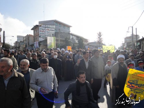 راهپیمایی حماسه 9 دی در بندرگز برگزار شد