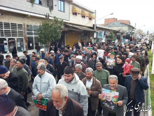 شکوه حضور مردم بندرگز در راهپیمایی یوم الله ۲۲ بهمن