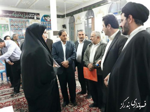 بازدید امام جمعه ، فرماندار و اعضای شورای تامین بندرگز از شعب اخذ رای 