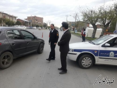 فرماندار از مبادی ورودی و خروجی شهر بندرگز بازدید کرد