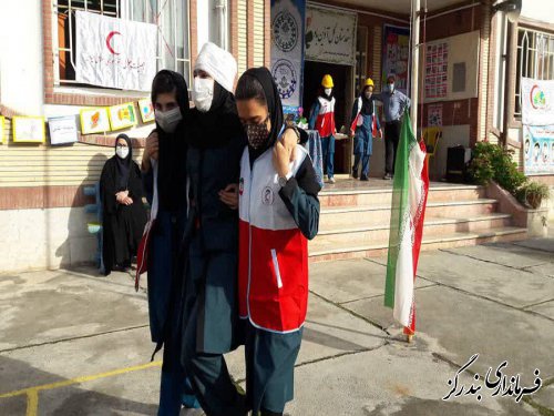 مانور زلزله و ایمنی در آموزشگاه مرحوم اسلامی نوکنده