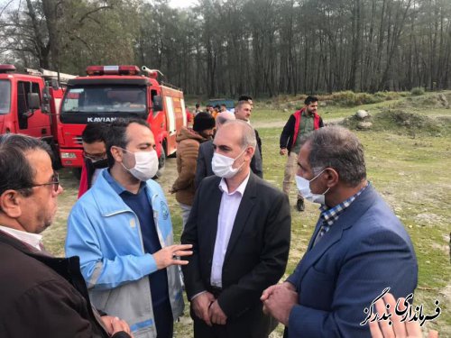 مانور اطفای حریق جنگلها در روستای استون آباد برگزار شد