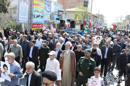 حضور باشکوه مردم شهرستان بندرگز در راهپیمایی روز قدس